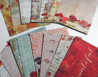 Vintage inspired cards - use for junk journals, planners, mixed media, and scrapbooks - embellishment cards