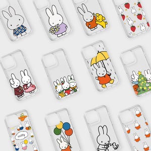 Miffy Bunny iPhone Case – Transparent Cartoon Soft Cover for iPhone 11–17 Pro Max