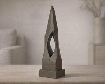 Sculpture "Pinnacle" – Abstract Form, Bronze Finish, 25cm, 3D Print