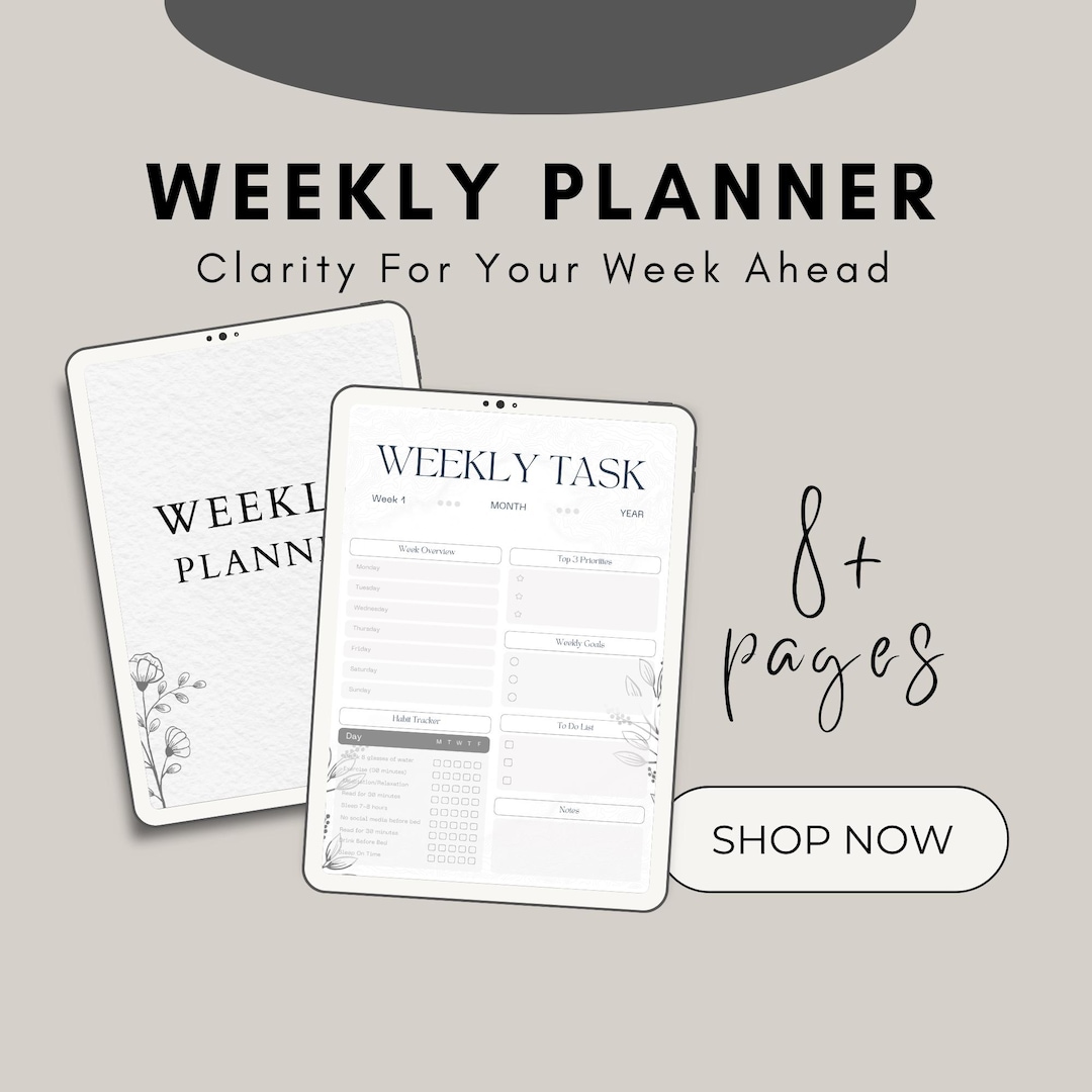 ADHD Weekly Planner Printable - Etsy