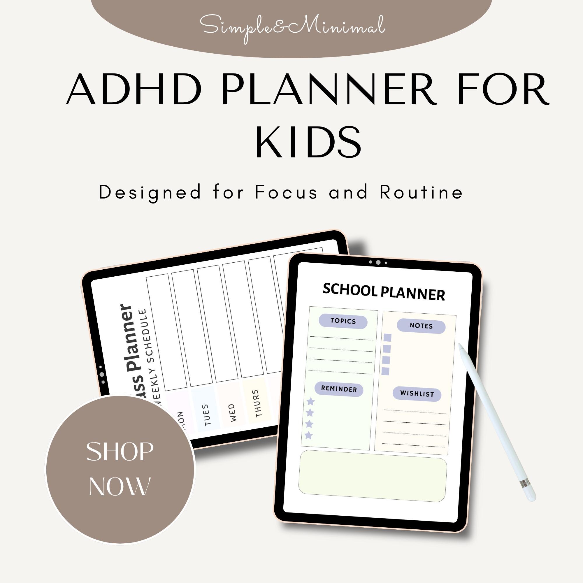 ADHD Planner for Kids | Daily Routine & Task Organizer - Etsy
