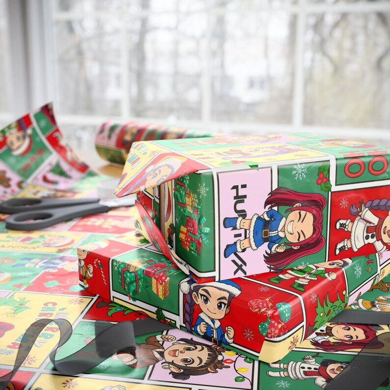 Huntrix K-pop Demon Hunters Wrapping Paper | Holiday Anime Gift Wrap ...