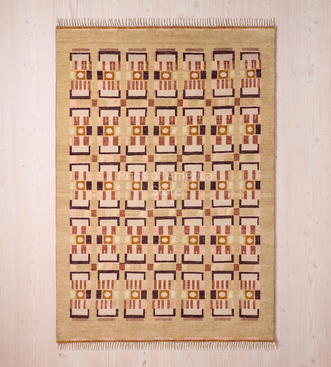 Hand-tufted New Zealand Wool Rug: Geometric Checkerboard Design - Etsy