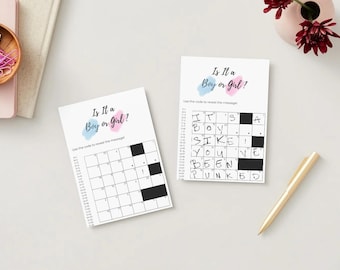 Funny Gender Reveal Prank Puzzle — Decode the Message Game, Hilarious Printable Reveal Activity, Instant Download