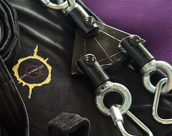 Rigging Set. Steel Swivels, Carabiners & Triangle. For aerial straps/loops