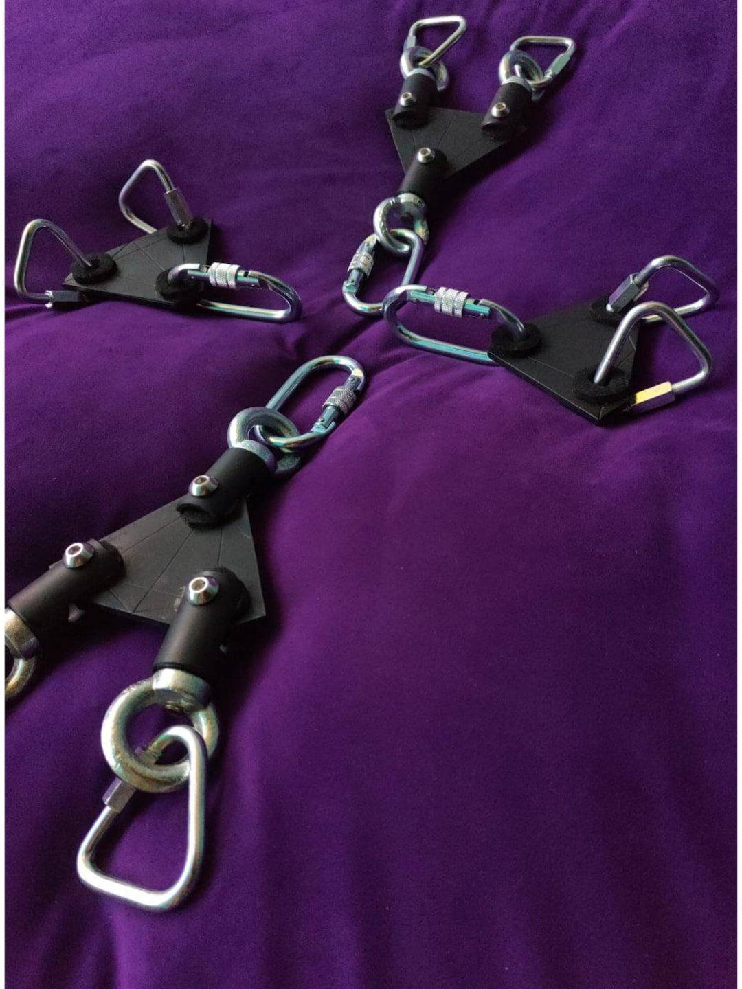 Rigging Set. Steel Swivels, Carabiners & Triangle. for Aerial Straps ...