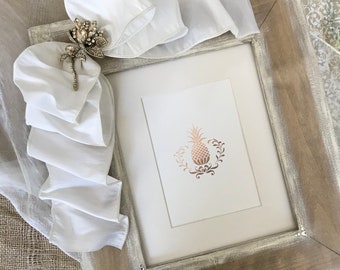 8x10 Photo Frame Wedding White Crystal Jewel Bow Light Wood Neutral Personalize  Baby Portrait Bride Name Plaque Unique Photo Gift