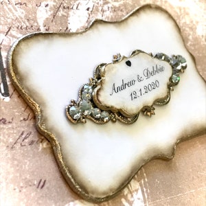 Plaque Personalized Vintage Style Name Plate Custom Plaque Jewelery Box Plaque for Memory Box Plaque for Photo Box Memorial Commemorative