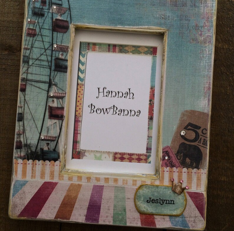 Baby Photo Frame Personalize Gift For Dad Carnival Them Child Image 0
