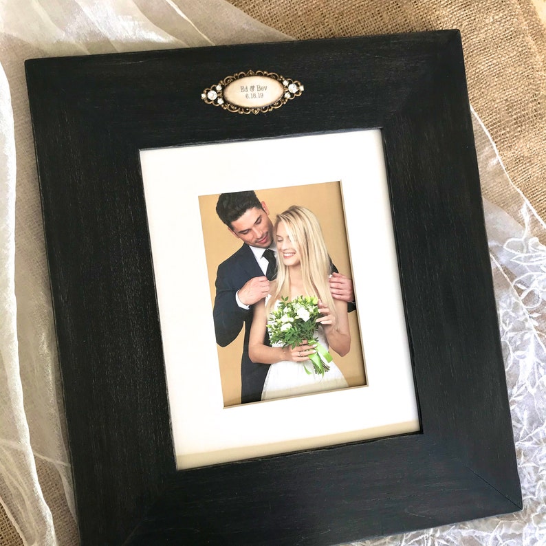 Wedding Photo Frame Gift Unique Personalize Plaque Anniversary Engagement New Baby Special Occasion First Christmas Wood