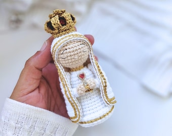 Patrón de amigurumi de Mini Nuestra Señora de Fátima – PDF de ganchillo