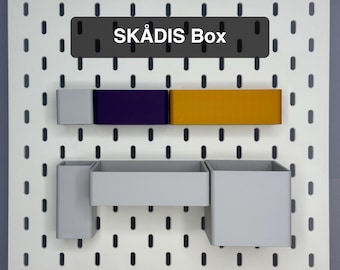 IKEA Skadis Box for SKADIS Panel | Modular Wall Storage Organizer for Desk and Craft Supplies