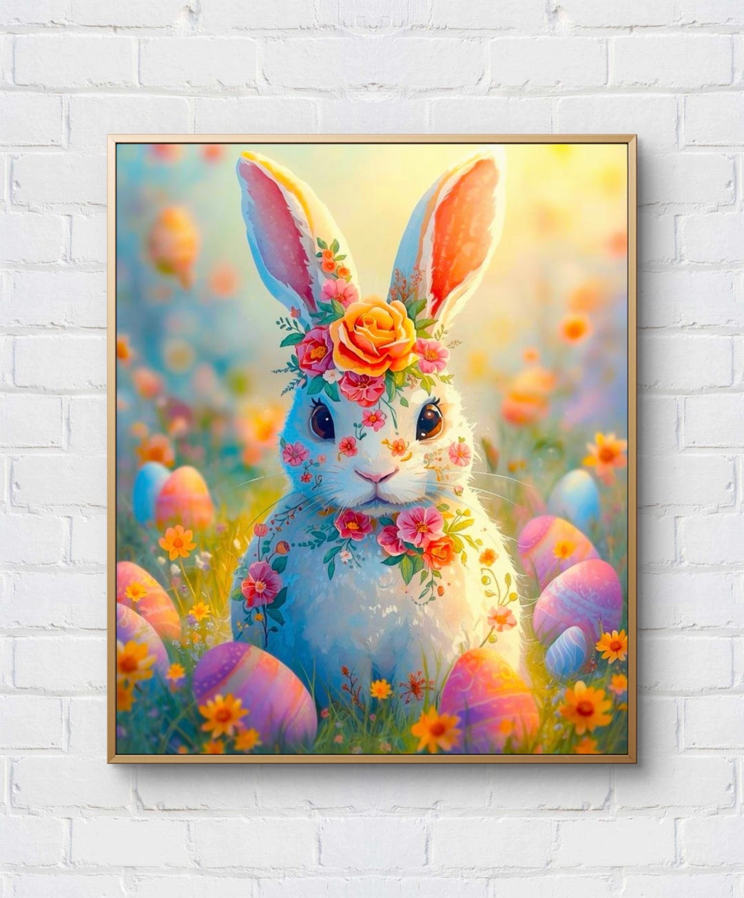 Easter Cross Stitch Pattern: Easter Floral Bunny and Eggs Embroidery ...
