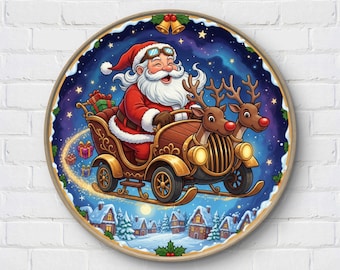 Caricature Santa Claus Cross Stitch Pattern: Noel and Christmas  Embroidery (Digital Download)