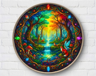 Enchanted Forest Cross Stitch Pattern: Dreamy Fantasy Landscape Embroidery pdf  (Digital Download)