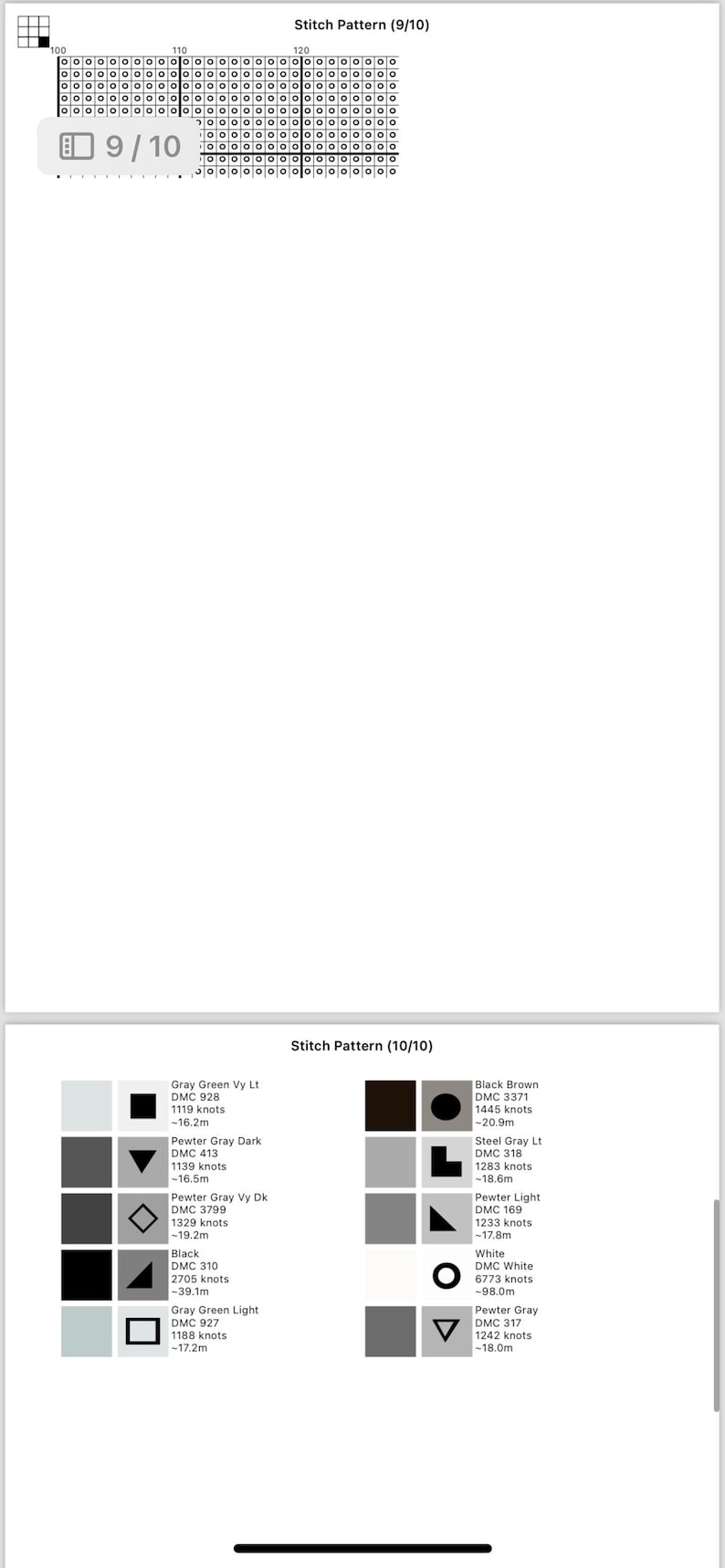Abstract Face Cross Stitch Pattern: Black and White Monochrome Modern ...