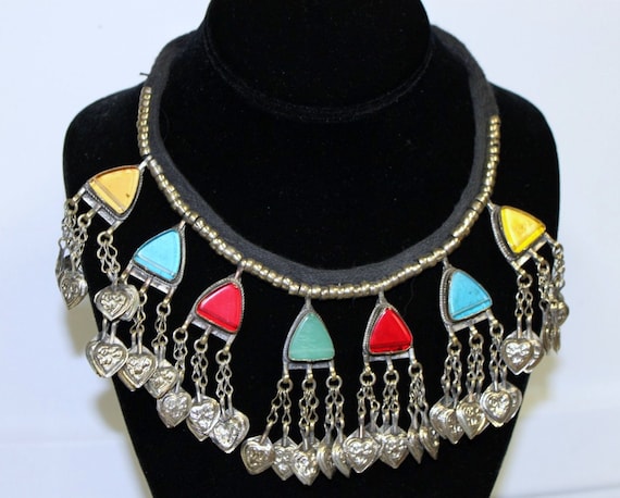 Vintage Tribal Necklace with bells, Tribal belly … - image 2