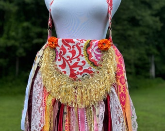¡Adopta el estilo bohemio: bolso con flecos de encaje vibrante, bolso hippie con adornos elegantes!