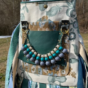 Funky Green Fringe Purse, Ultimate Festival Fringe Bag with Hippie Boho Chic Embellishments.