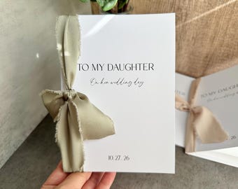 Daughter Wedding Card, Wedding Day Card for Daughter, To My Daughter Wedding Card, Personalized Daughter Wedding Gift