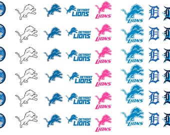 Detroit Lions Water Slide Decals Football NFL
