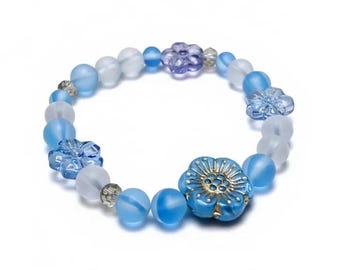 Pulsera bohemia de flores con cuentas estilo cottagecore