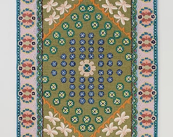 Anthropologie Annora hand Tufted Woollen Area Rug For Livingroom Bedroom Office Home decor