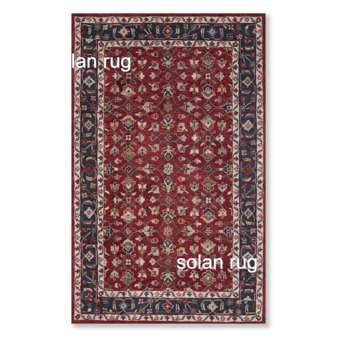 Traditional Red Floral Area Rug | Classic Oriental Style Carpet | Hand ...