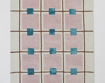 Alfombra de lana tejida a mano Anthropologie Greer Mauve