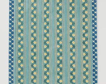 Anthropologie Printed Goods Floral Striped hand Tufted Woollen Area Rug