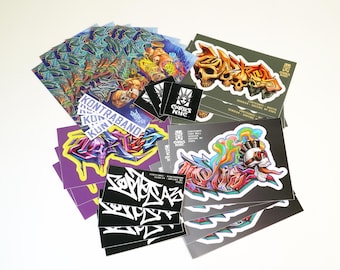 Kontraband Pack – Graffiti Sticker Set + Postcard | CortesNYC Street Art Bundle