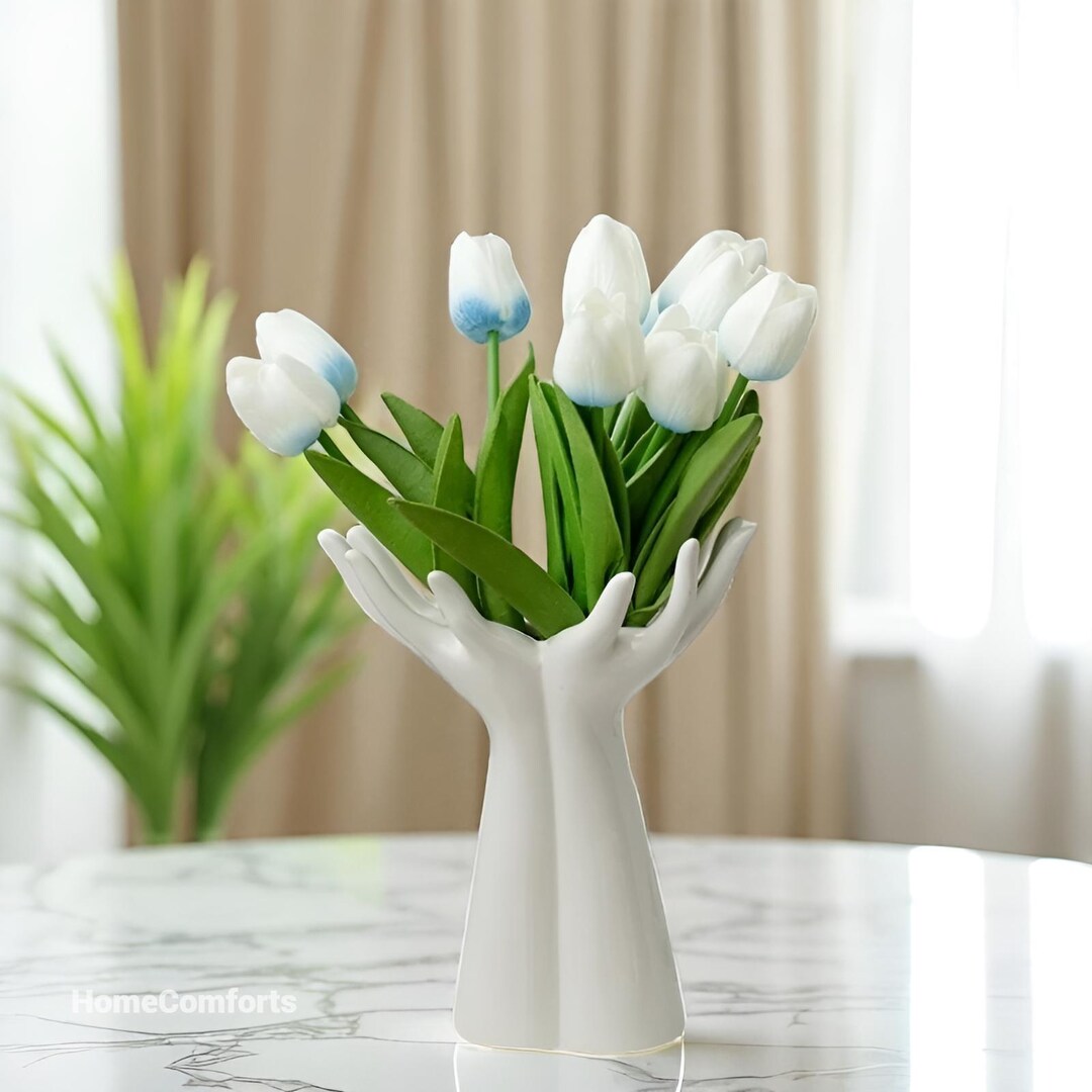 Hands Holding Flowers Vase: Modern Artistic Home Decor - Etsy