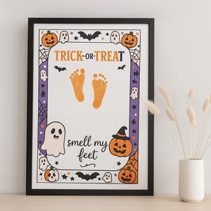 Halloween Footprint Art: DIY Baby Keepsake (Instant Download)