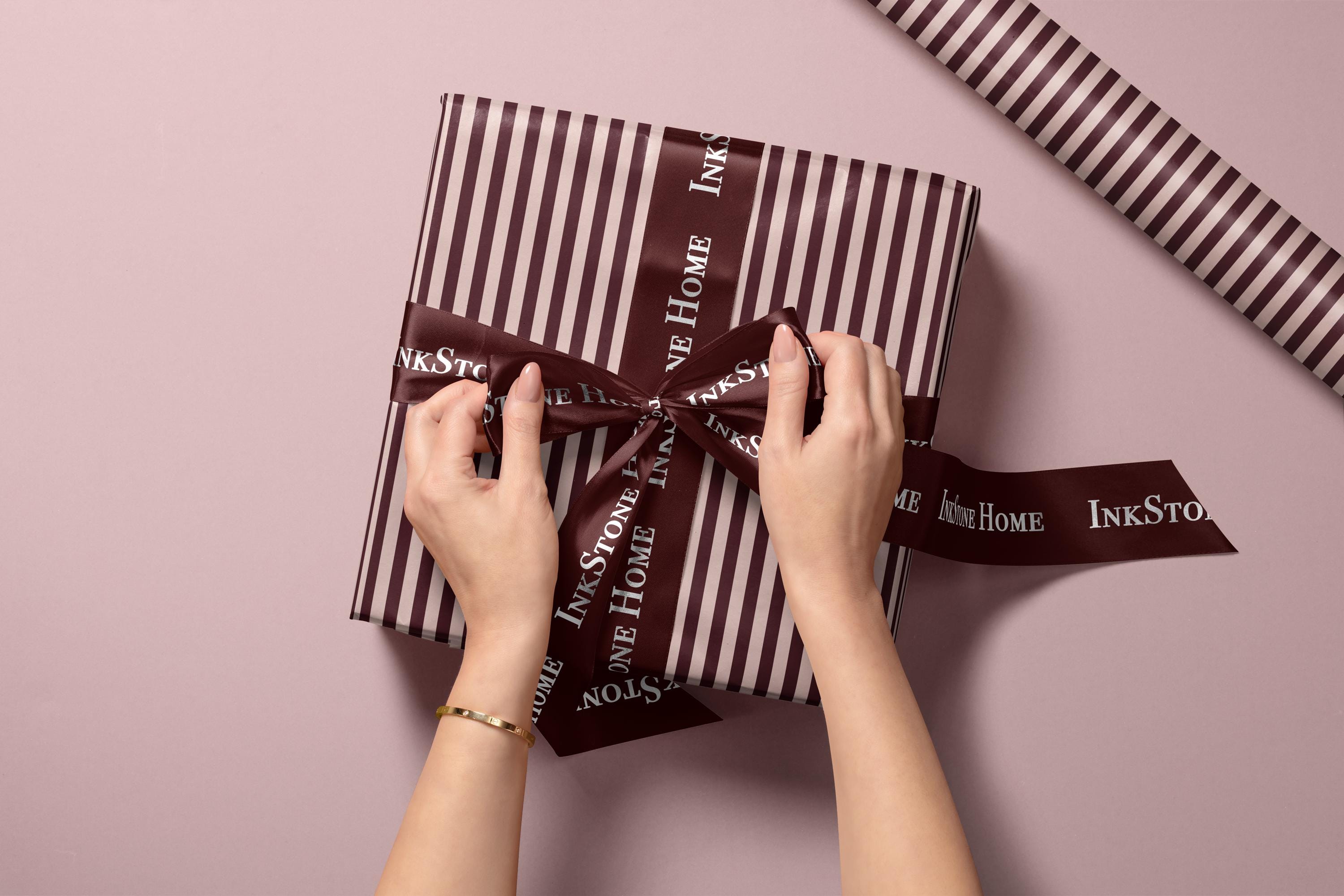 Strippy Rapping Paper Red Striped Wrapping Paper | Chic Modern Gift Wrap, Timeless Design - Etsy