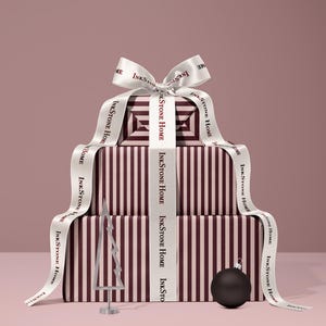 Red Striped Wrapping Paper | Chic Modern Gift Wrap, Timeless Design image 4