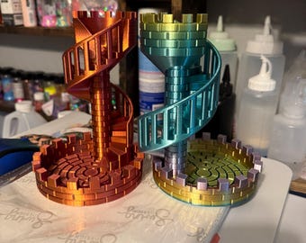 Torre de lanzamiento de dados impresa en 3D