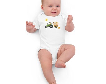 Bauernhof Babystrampler aus Bio-Baumwolle