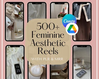 Paquete de Reels Femeninos / Más de 500 Plantillas de Canva (Producto Digital)