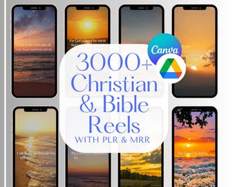 3000+ Christian Reels-bundel | Bewerkbare canva-bijbelteksten (digitale download)