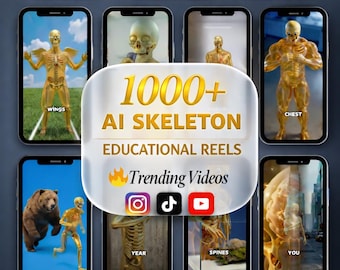 AI Skeleton Educational Reels | Viral Anatomy & Science Shorts | Instagram TikTok Educational Content