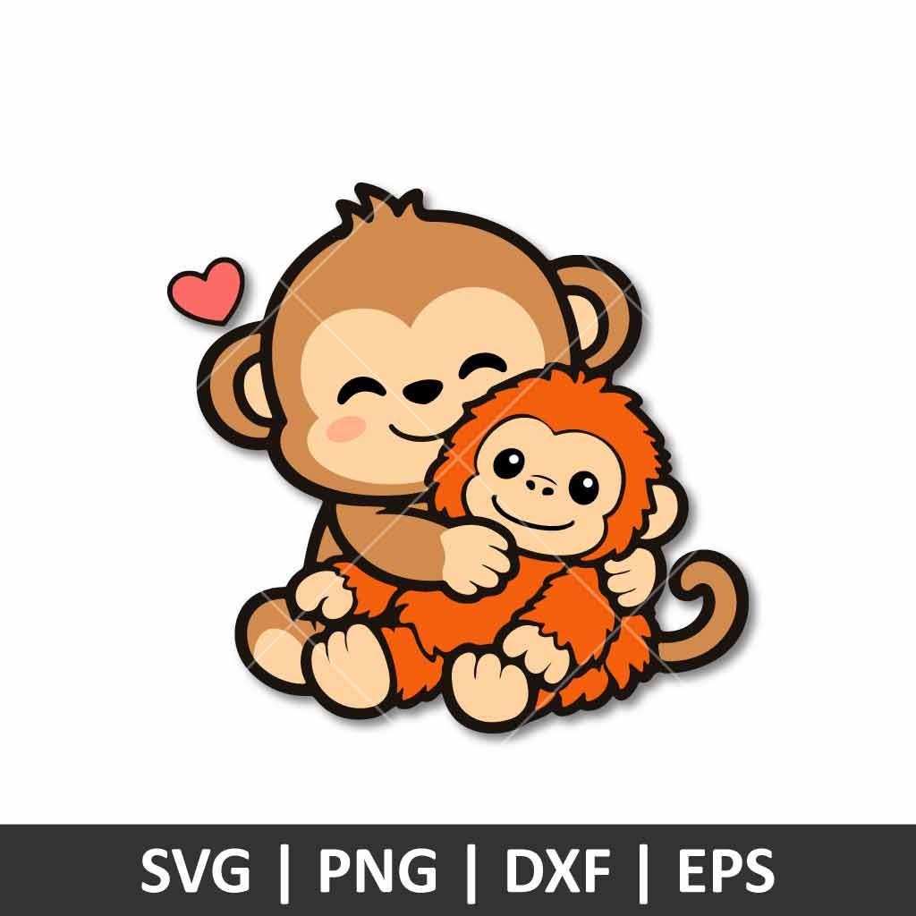 Monkey Love Sticker - Etsy