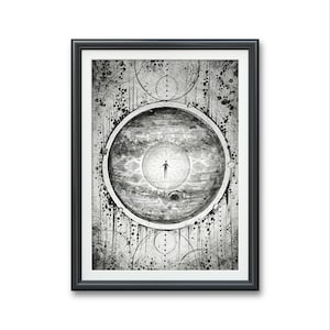 Astrología védica de Júpiter- Impresión de arte, ilustración original de acuarela Arte Oracle deck card planet