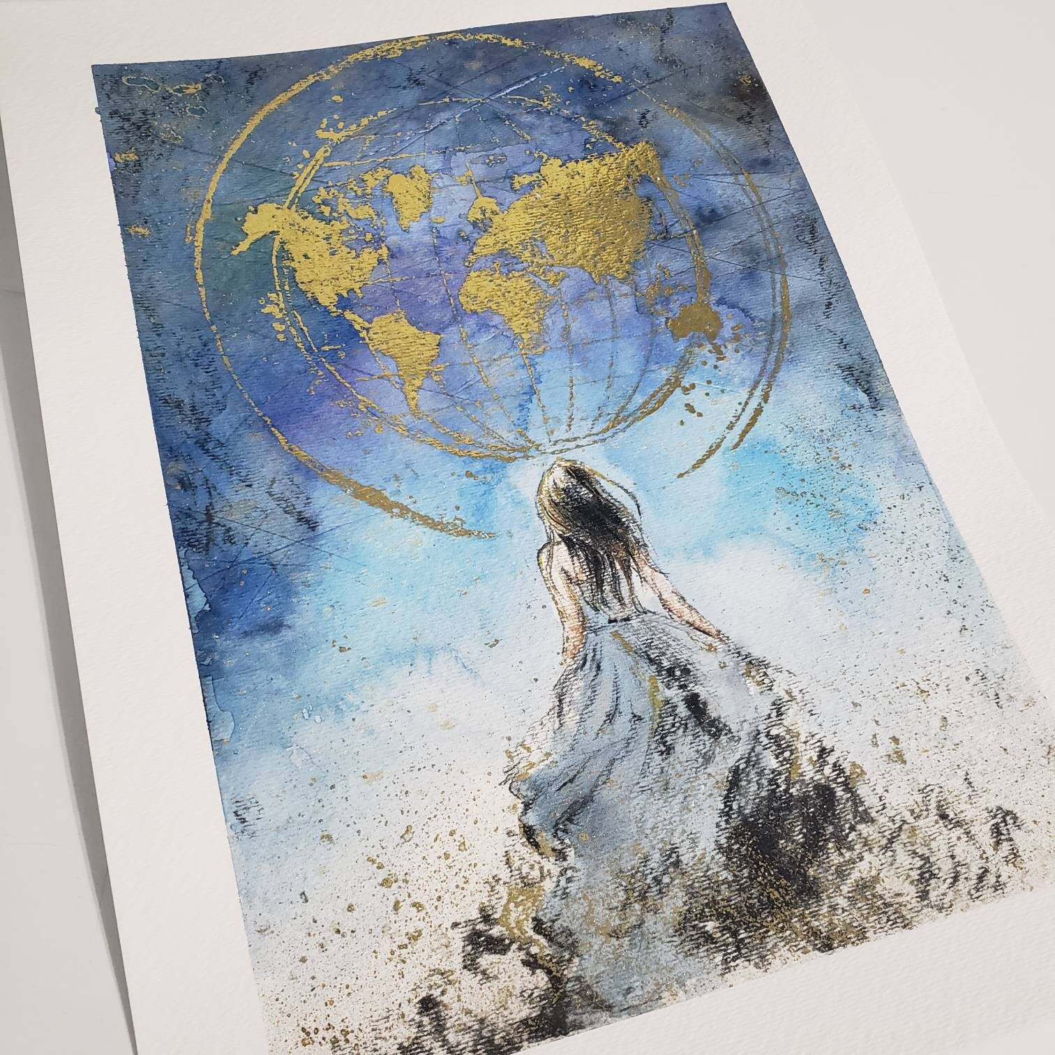 World Traveler Art PRINT Original Watercolor Illustration Etsy