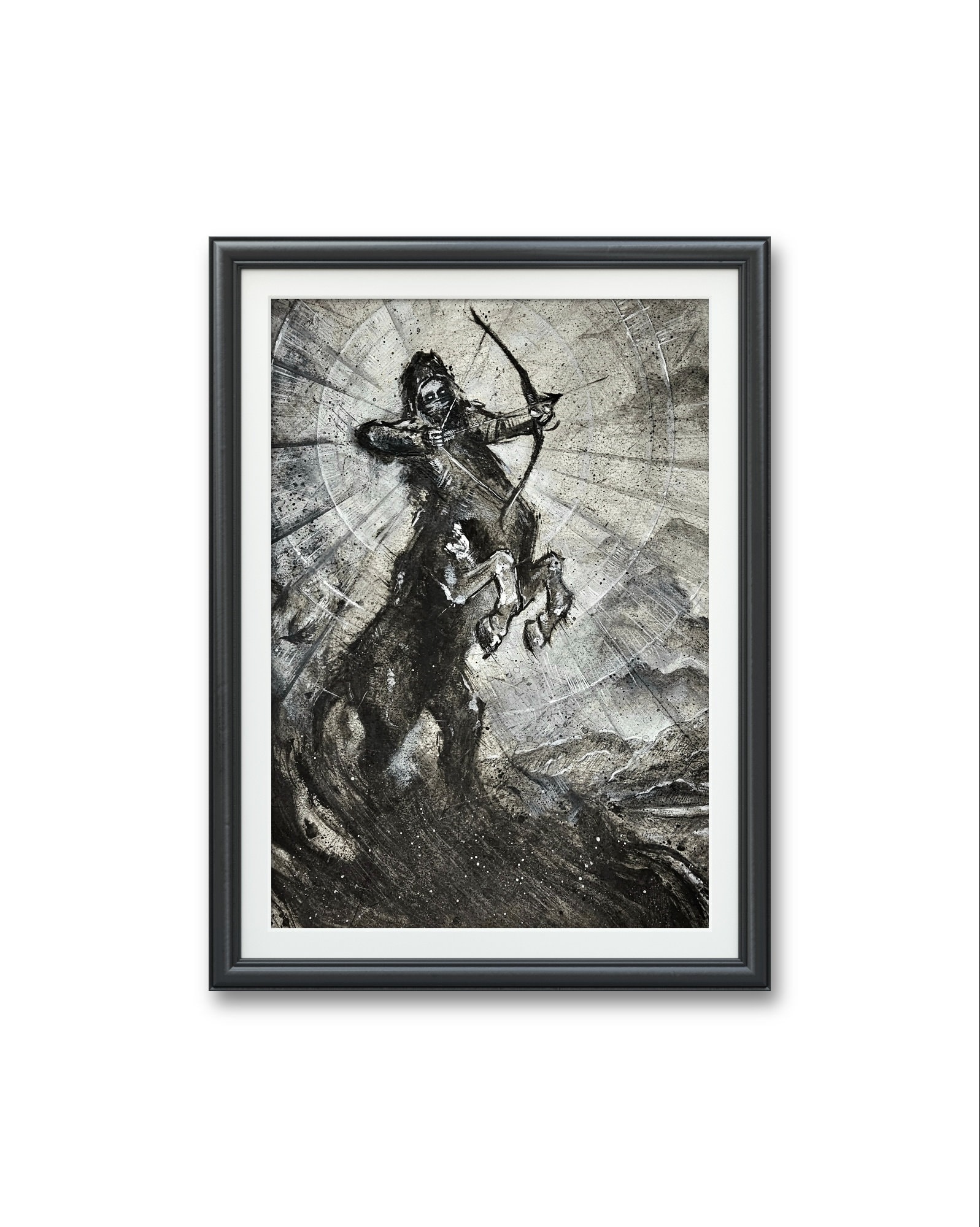 Art Nouveau Centaur Wall Art, Black, Single piece, Canvas, 16x20