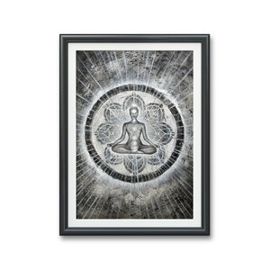 Astrologia wedyjska Chakra Self - DRUK artystyczny Oryginalna grafika, talia kart wyroczni, zamglone sny, 1. dom, wiedza medytacyjna, czakra Pierwszego Domu