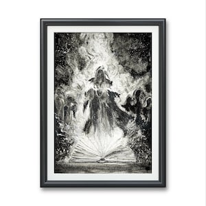 Novena casa Astrología védica- IMPRESIÓN de arte, Ilustración original de acuarela Obra de arte Oracle deck card oracle deck art