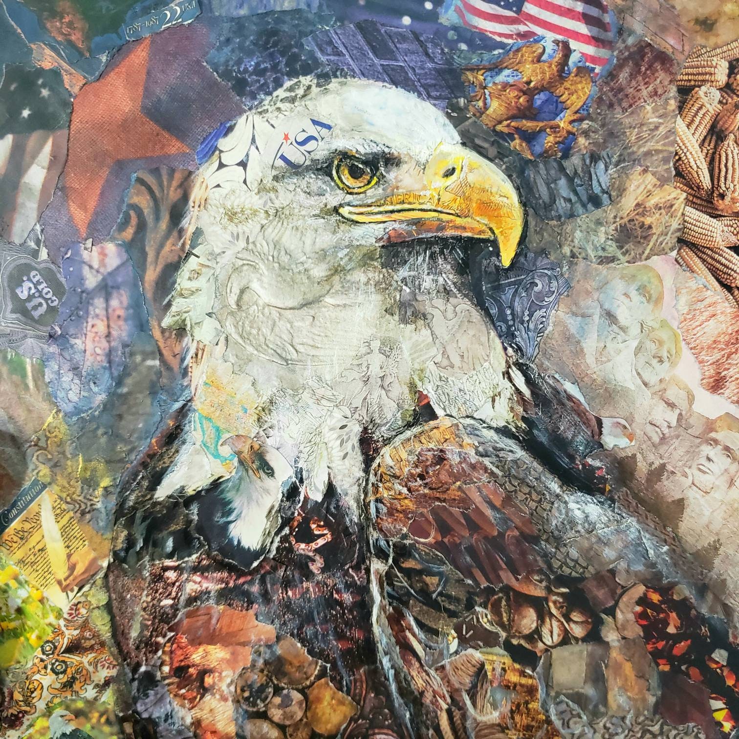 Flag Of The United States Of America With The Bald Eagle Stock Photo,  Picture and Royalty Free Image. Image 15323538., image size:1512x1512