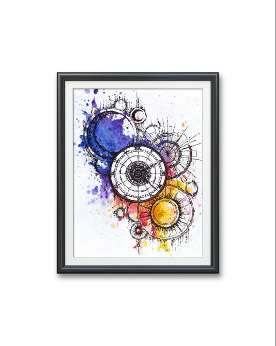 PAINTINGS OF PAINTIN　未開封 Deconstruction of Time- Art PRINT of an Original Watercolor