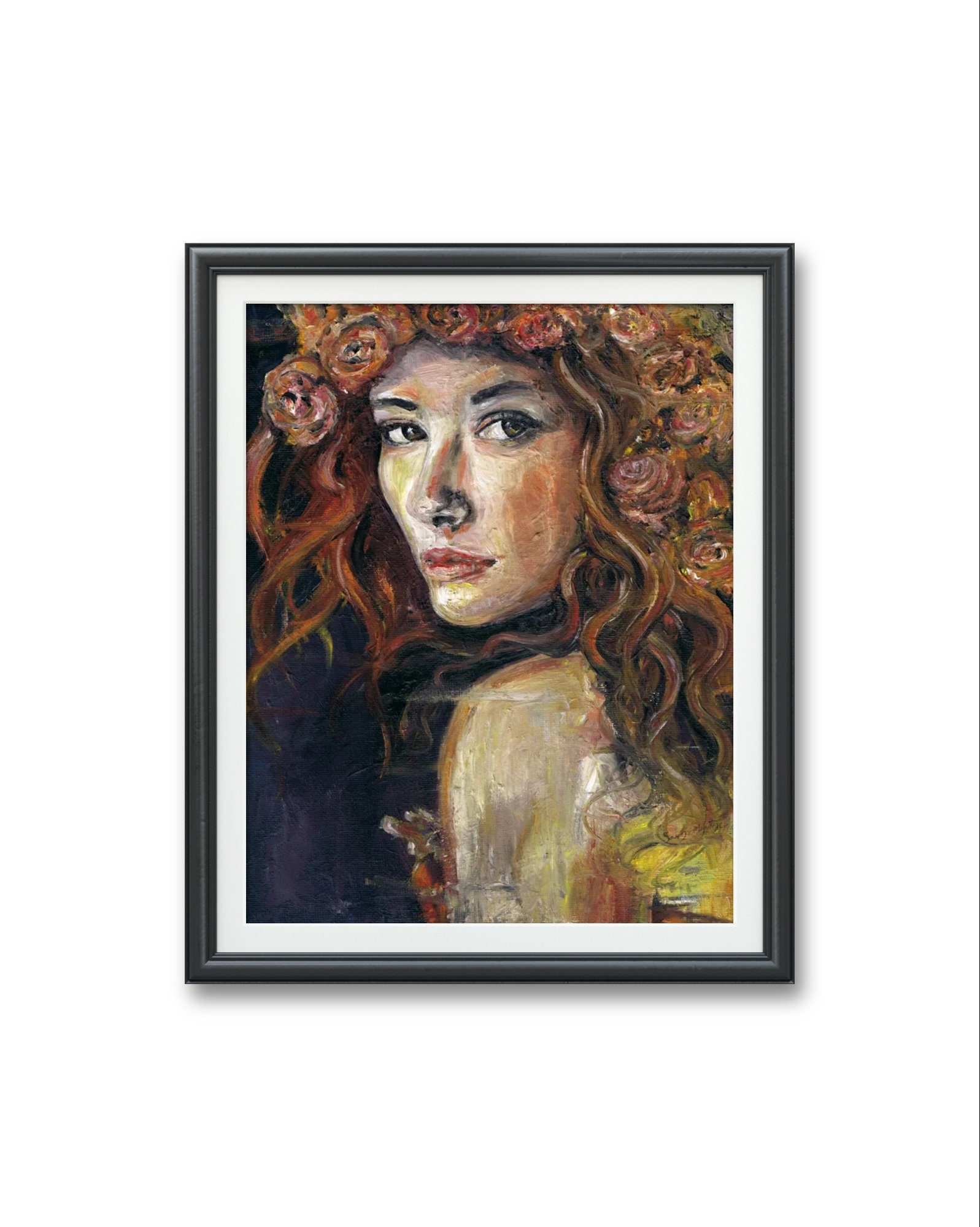 Flowers Canvas Painting She Had The Soul Of A Gypsy The - Temu