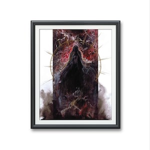 Her Vengeance - Original Kunstdruck, Aquarell Illustration Tod, Tod, Totenkopf, Totenkopf, Totenkopf, griechische Mythologie, Königin Persephone